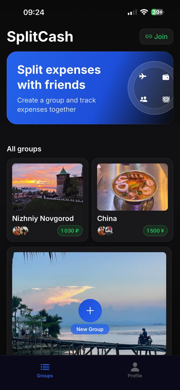 Expense groups in SplitCash